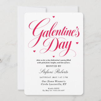 Invitation élégante pour une soirée de Galentine's