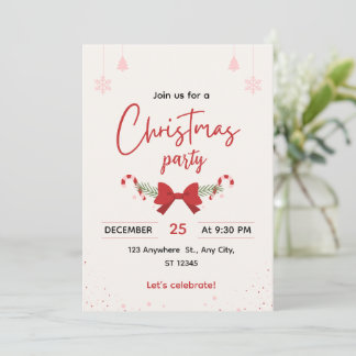 Invitation élégante pour une soirée de Noël