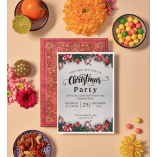 Invitation élégante pour une soirée de Noël