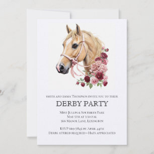 Invitation élégante pour une soirée Derby avec ill
