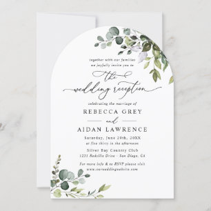 Invitation Elégante Réception De Mariage Arc De Verdure Seule
