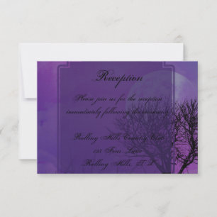 Invitation Elégante Réception de mariage gothique violet