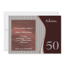 Invitation élégante rouge pour homme