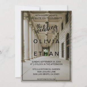 Invitation Elégante salle de réception de mariage