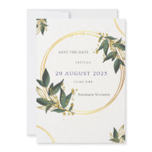 Elegante Save the Date Carton - Or & Vert