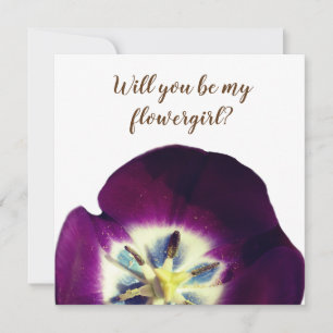 Invitation Élégante Serez-vous ma fille à fleurs