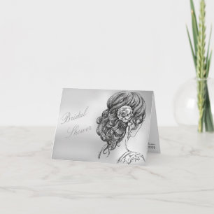 Invitation Elégante Silver Bridal Showeuse