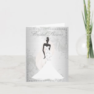 Invitation Elégante Silver Bridal Showeuse