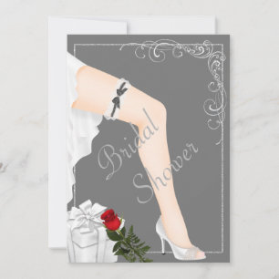 Invitation Elégante Silver Bridal Showeuse