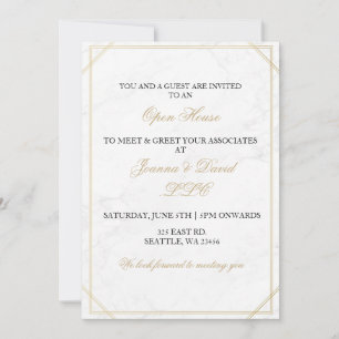 Invitation Élégante soirée d'affaires en or blanc pour entrep