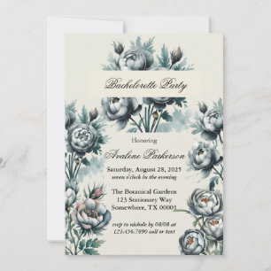 Invitation Élégante soirée de bouquet vert et gris