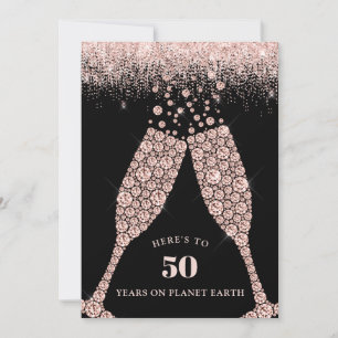 Invitation Elégante Soirée du 50e anniversaire du Toast de Ch