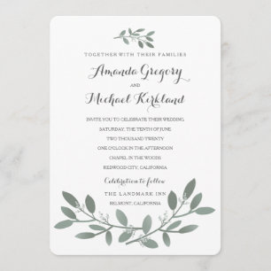 Invitation Elégante Suite Mariage Eucalyptus