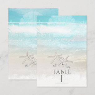 Invitation Élégante Table d'été de poisson-étoiles blanc de p