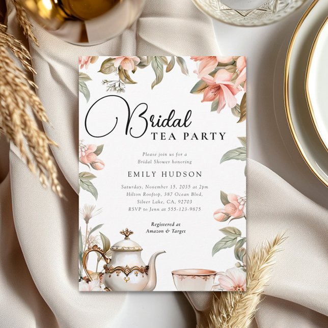 Invitation Elégante Tea Party Bridal Show (Créateur téléchargé)