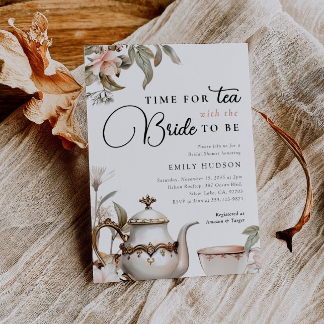 Invitation Elégante Tea Party Bridal Show (Créateur téléchargé)