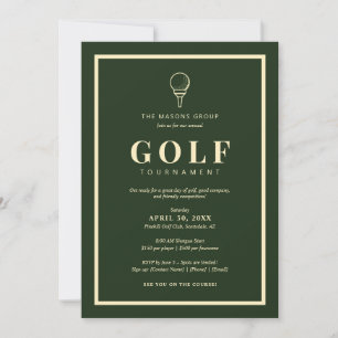 Invitation Élégante Tournoi de Golf