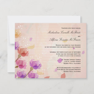 Invitation Elégante Tulipes Aquarelle Mariage formel Inviter