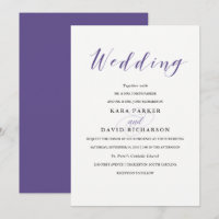 Élégante typographie | Mariage violet