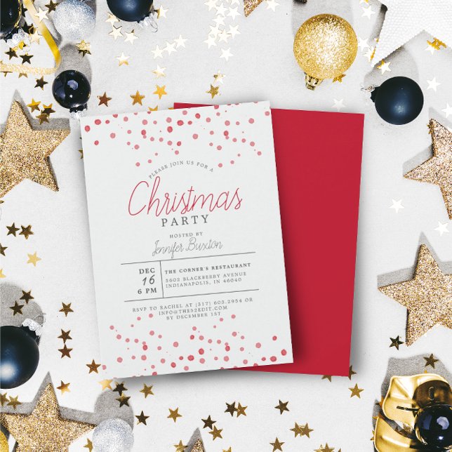 Invitation Élégante Typographie moderne de Noël Fête de Noël (Créateur téléchargé)