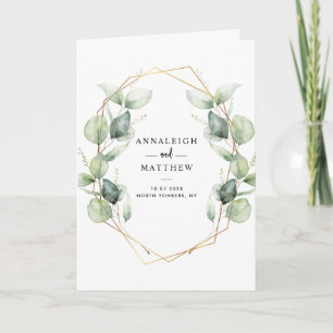 Invitation Elégante verdure Eucalyptus tout en un Mariage