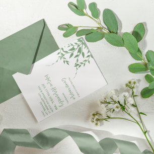 Invitation Elégante verdure Quinceañera