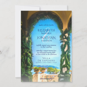 Invitation Elégante Villa Arch Destination Mariage