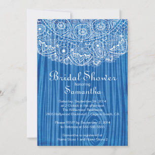 Invitation Elégante Vintage dentelle de bois nuptiale de douc
