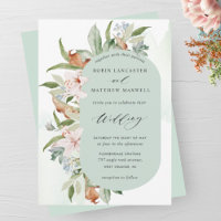 Élégantes fleurs de terre, Mariage ovale vert Sage