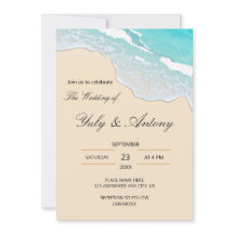 Élégantes Vagues de l'Océan Turquoise pour Noces d