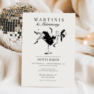 Invitation Elegants Martini & Matrimoniée : Fête de Mariage