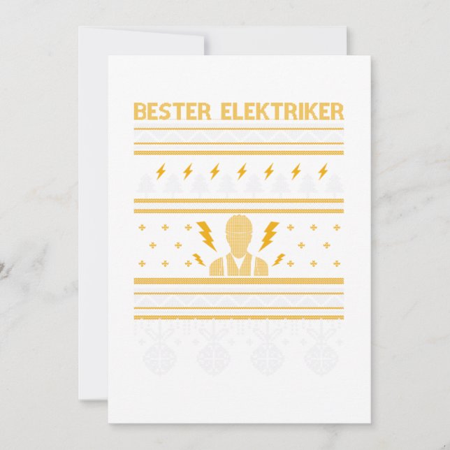Invitation Elektriker électronique laide cadeau de Noël (Devant)