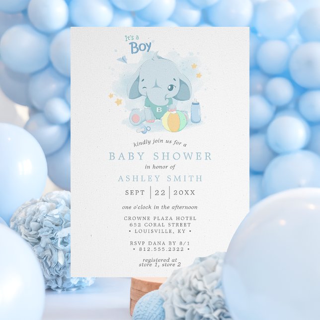 Invitation Élément C'est un Garçon Baby Shower (Créateur téléchargé)