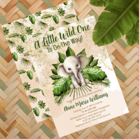 Elephant Little Wild One Est En Chemin Baby shower