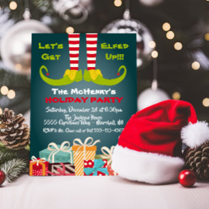 Invitation Élevons-nous l'invitation des elfes de la fête de