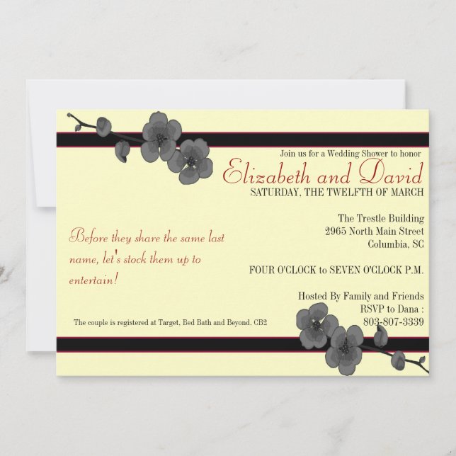 Invitation Elizabeth et David - Stock du Bar 2 (Devant)