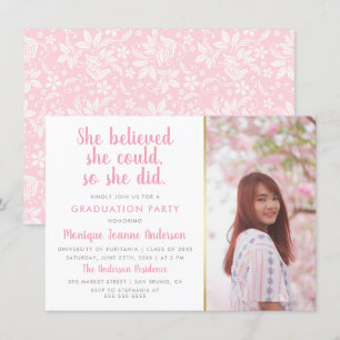 Invitation Elle a cru qu'elle pourrait ainsi elle a fait