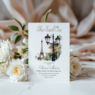 Invitation Elle A Dit Oui Fête des mariées Parisienne Brunch