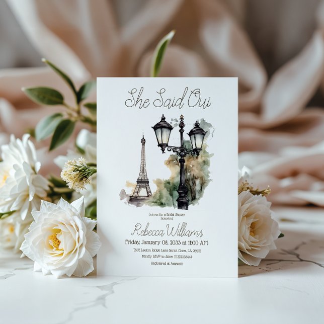 Invitation Elle A Dit Oui Fête des mariées Parisienne Brunch (Créateur téléchargé)