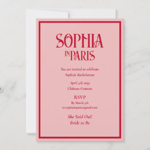 Invitation Elle a dit oui ! La future mariée Enterrement de v