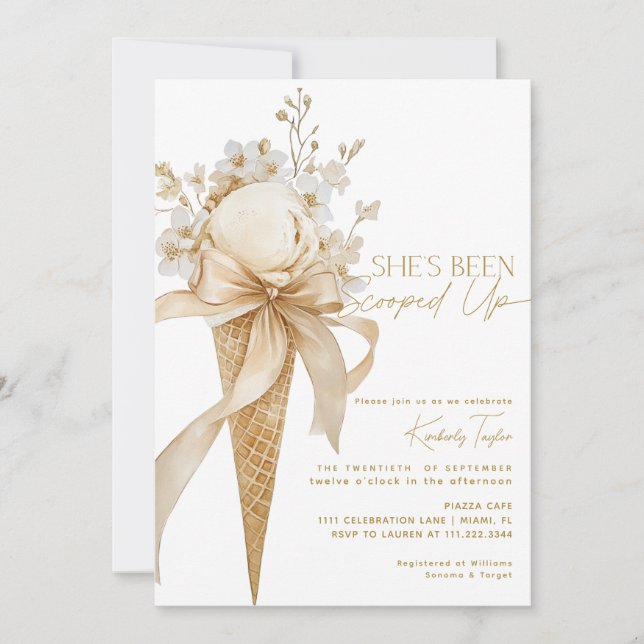 Invitation Elle a été ramassée dans la Fête des mariées de gl (Devant)