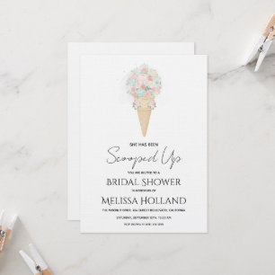 Invitation Elle a été ramassée Ice Cream Bridal Shower
