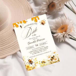 Invitation Elle a trouvé sa baby shower de mariage abeille