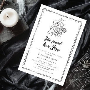 Invitation Elle a trouvé sa Boo Ghost Floral Baby Shower de