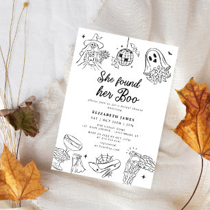 Invitation Elle a Trouvé Sa Chérie Ghost Floral  Baby Shower 