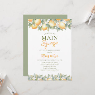 Invitation Elle a trouvé sa douche de mariage au citron Main 