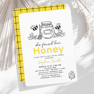 Invitation Elle a trouvé sa douche de mariage dessinée à la m