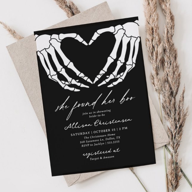 Invitation Elle A Trouvé Sa Fête des mariées Boo Halloween (Créateur téléchargé)