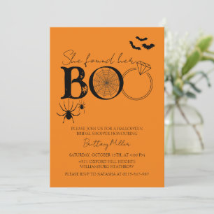 Invitation Elle A Trouvé Sa Fête des mariées Boo Halloween