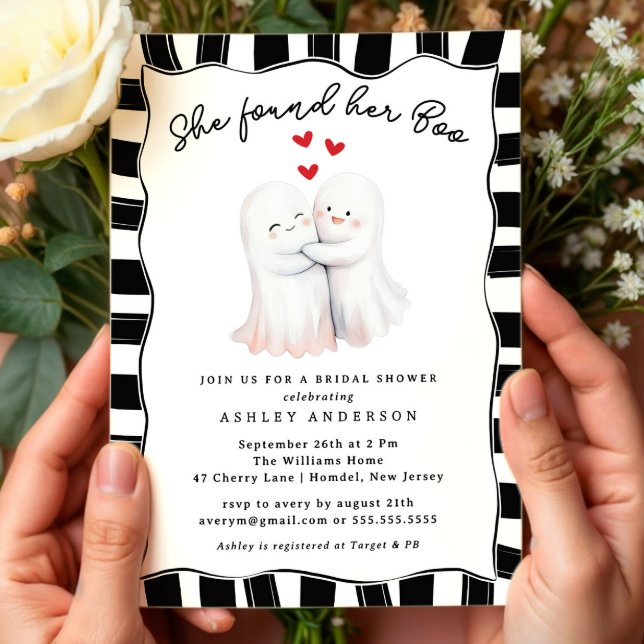 Invitation Elle A Trouvé Sa Fête des mariées De Boo (Créateur téléchargé)